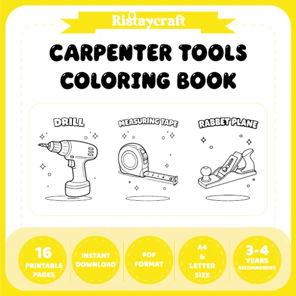 Carpenter Tools Coloring Pages / With Reference Image