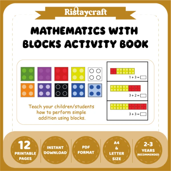 Addition Activity Sheets Using Cubes