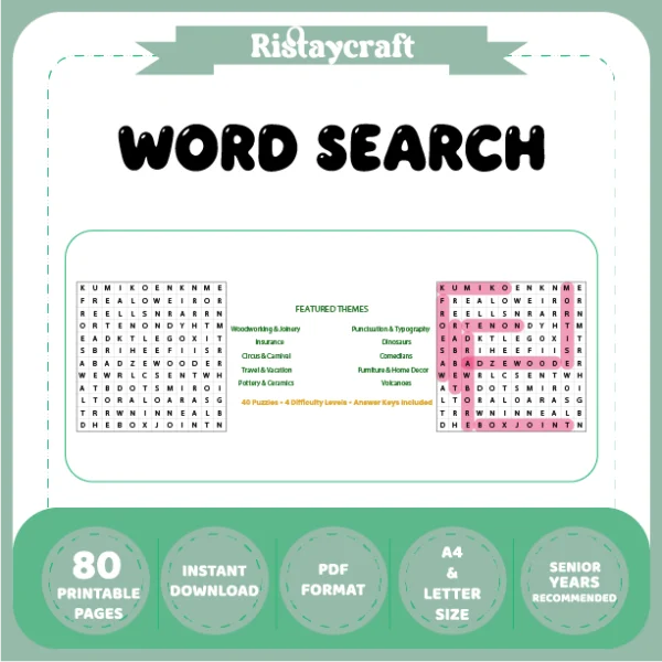 Word Puzzle – Woodworking & Joinery – Punctuation & Typography – Themes