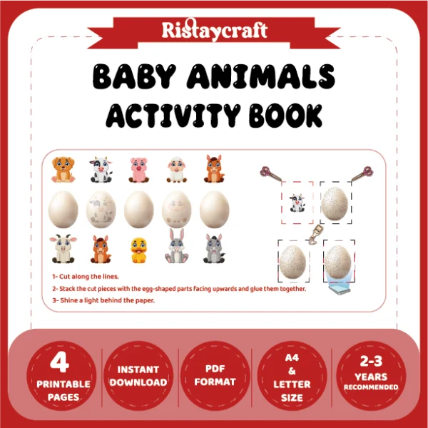 Learning Baby Animals Activity Book
