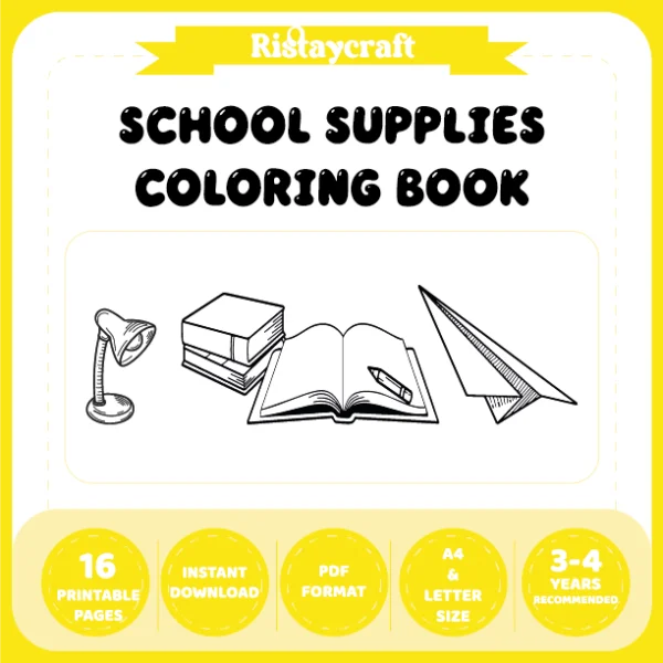 School Supplies Coloring Pages – With Reference Images