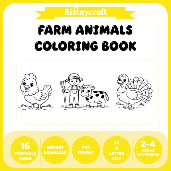Farm Animals Coloring Pages / With Reference Image