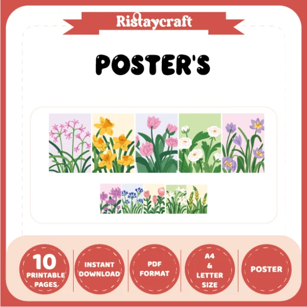 floral-themed posters
