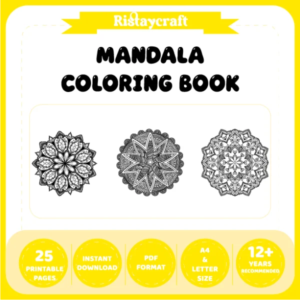 Mandala Coloring Book Pages – With Reference Images