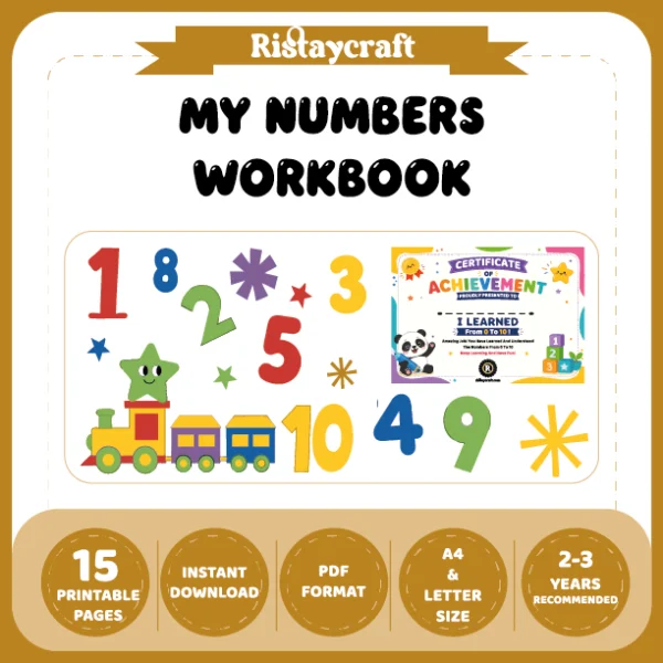 I am learning numbers – I am drawing – I am coloring.