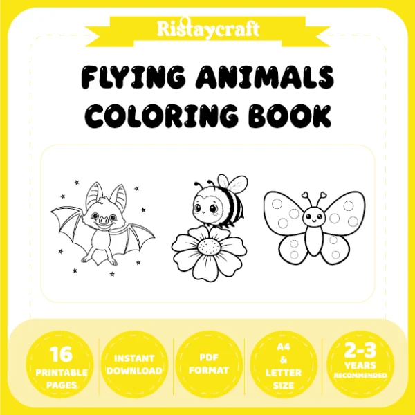 Flying Animals Coloring / With Reference Image