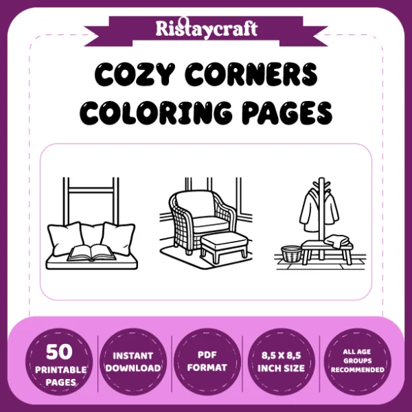 Cozy Corners Coloring Book