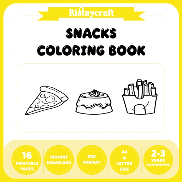 Snack Coloring Pages – With Reference Images