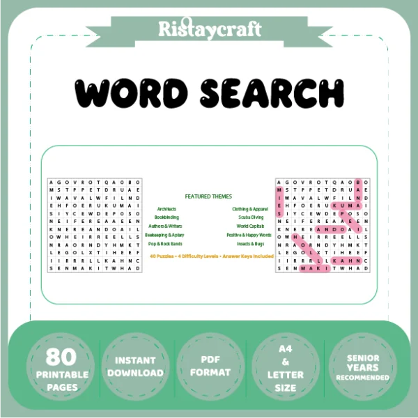 Word Puzzle – Architects – Clothing & Apparel – Themes – Vol. 2