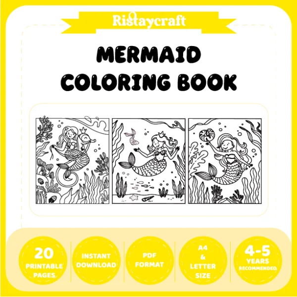 Mermaid Coloring Pages – With Reference Images