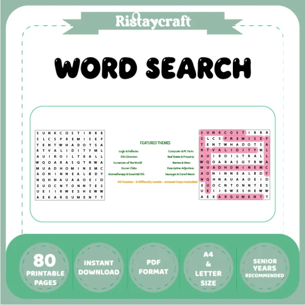 Word Puzzle – Logic and Logical Fallacies – Computers and PC Parts – Themes