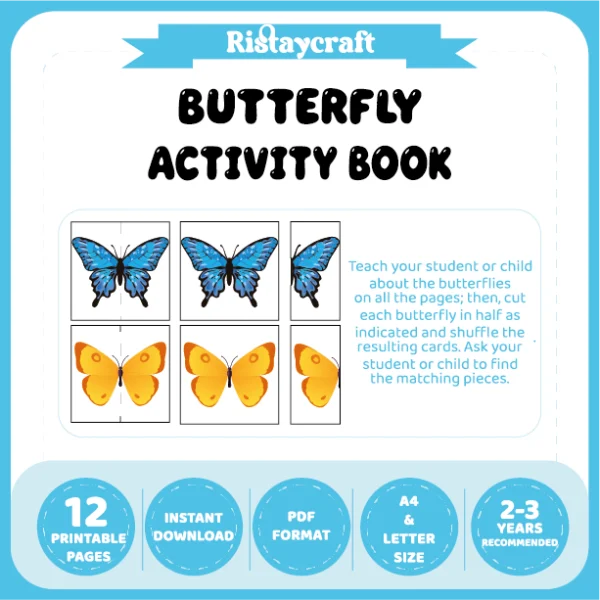 Match the Butterflies Activity Book