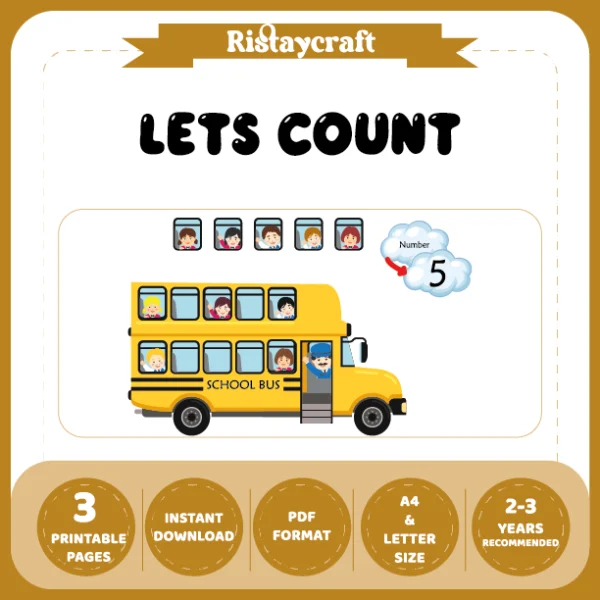 Learning to count with students – school bus theme