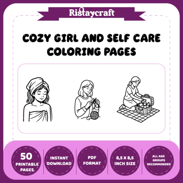 Cozy Girl – Self Care Coloring Book