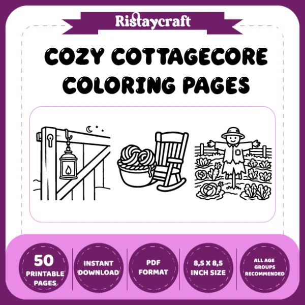 Cozy Cottagecore Coloring Book