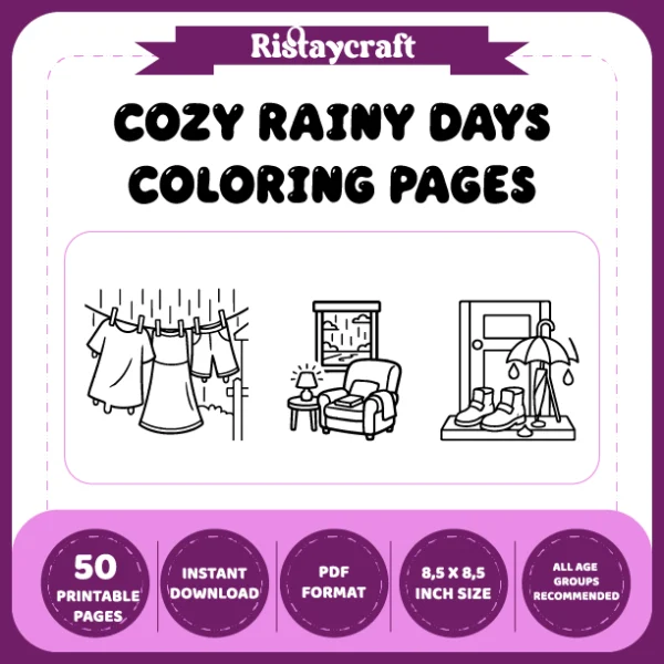 Rainy Days Coloring Book
