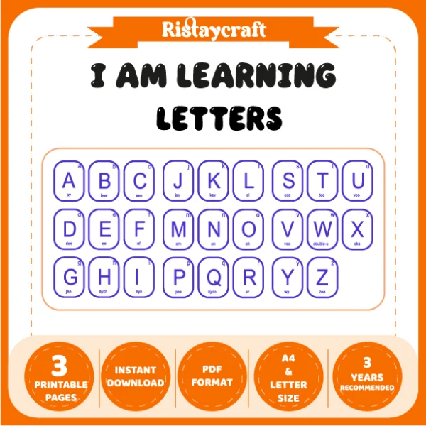 I Am Learning Letters – Suitable for Use with Blue-Themed Flashcards