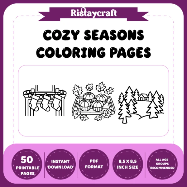 Seasons Cozy Coloring Book