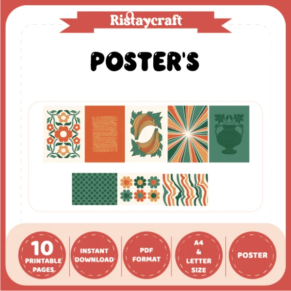 orange and green themed poster