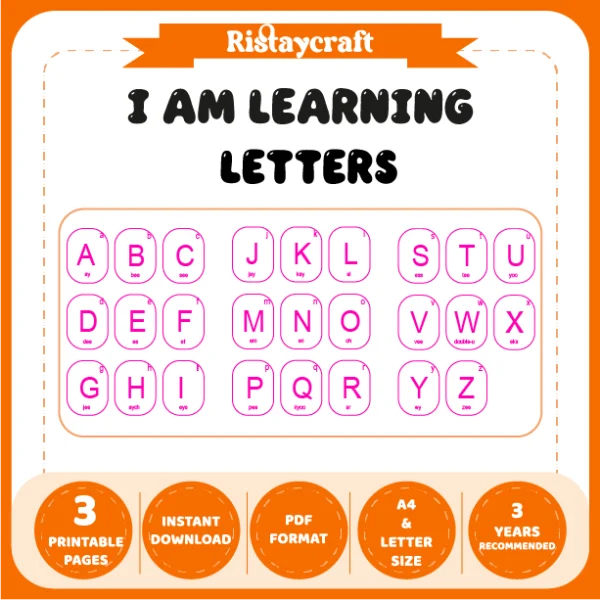 I Am Learning Letters – Suitable for Use with Pink-Themed Flashcards