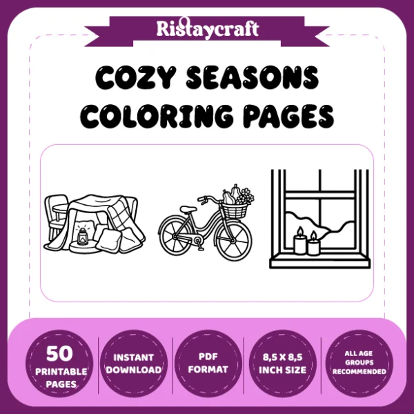 Cozy Seasons Coloring Book