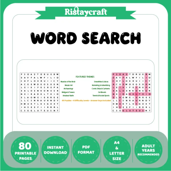 Word Search – Archaeology – Marketing & Advertising – Themes