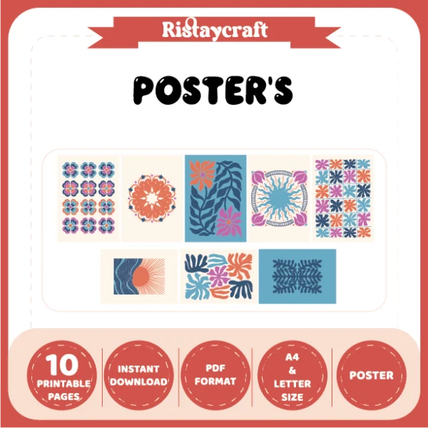 blue-themed posters