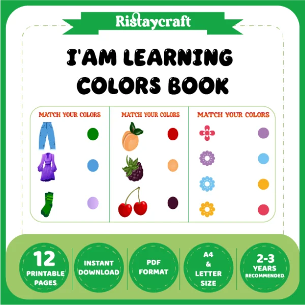 I Am Learning Colors Color-Matching Activity