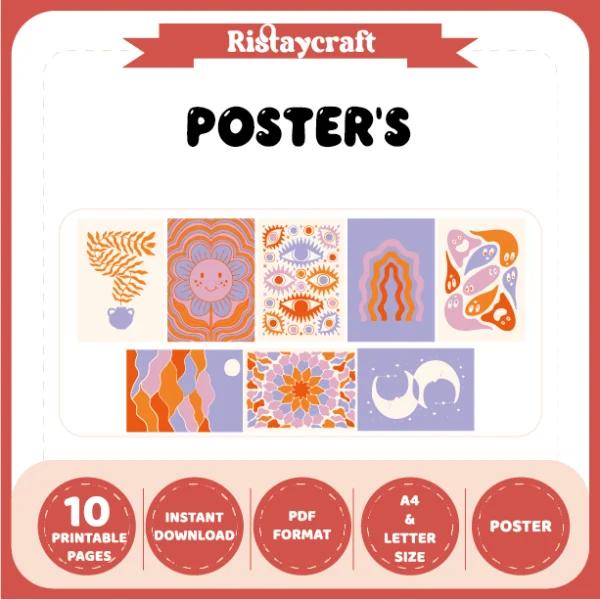 lilac-themed posters