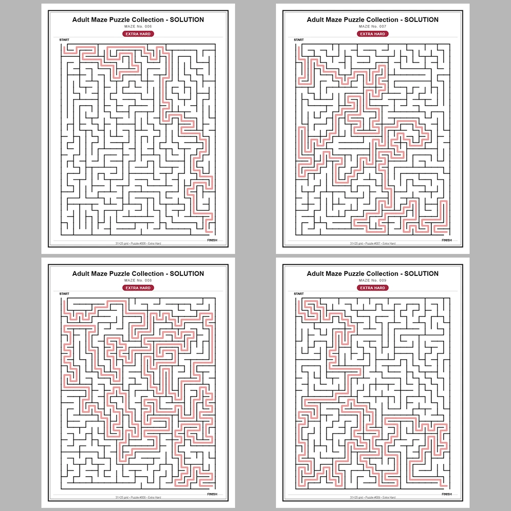 Maze Puzzle Extra Hard 50 Pages of Puzzles – Vol. 1