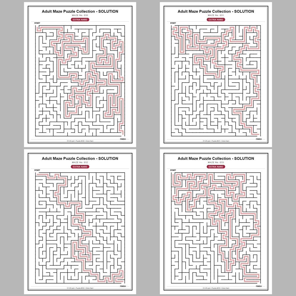 Maze Puzzle Extra Hard 50 Pages of Puzzles – Vol. 1