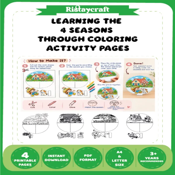 4 Seasons Through Coloring Activity Pages How to Make It