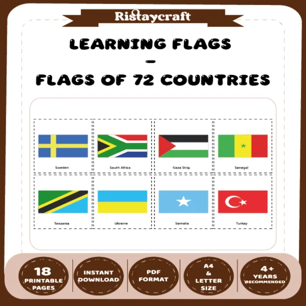 Learning Flags Flags of 72 Countries
