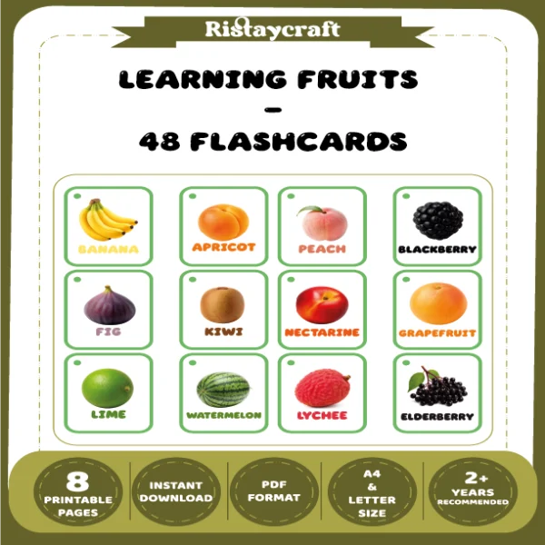 Learning Fruits 48 Flashcards