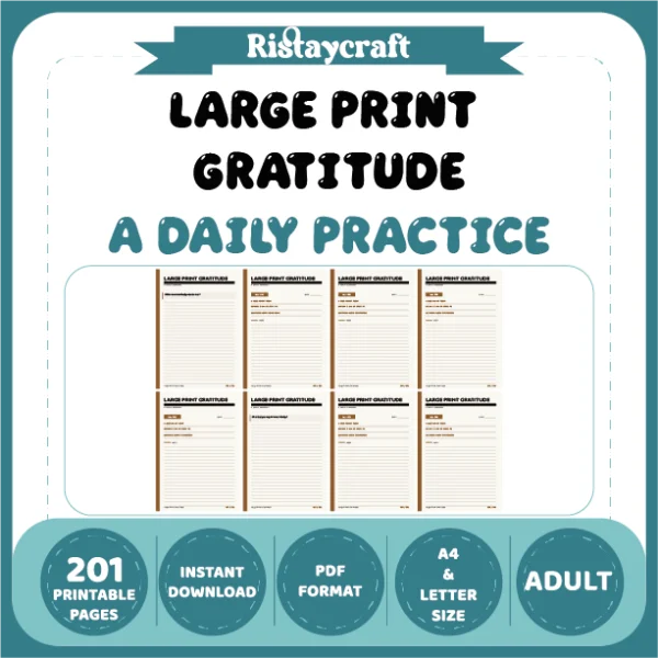 Large Print Gratitude