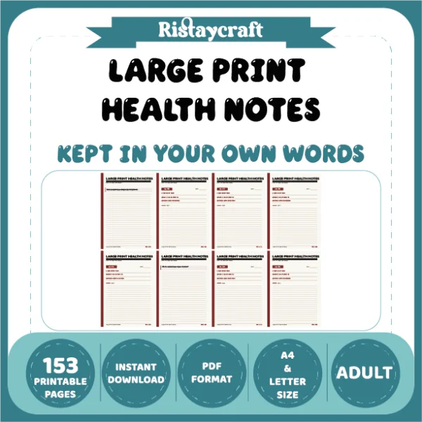 Large Print Health Notes