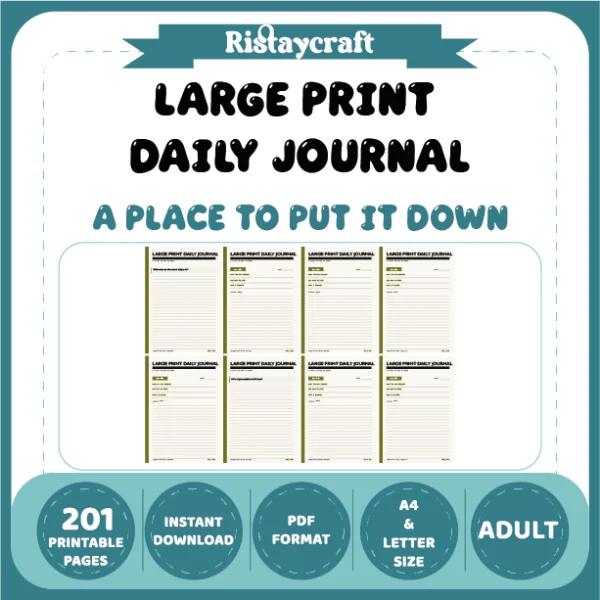 Large Print Daily Journal