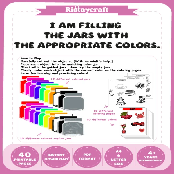 I Am Filling the Jars with the Appropriate Colors