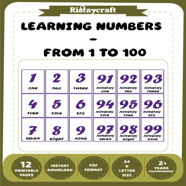 Learning Numbers From 1 T0 100
