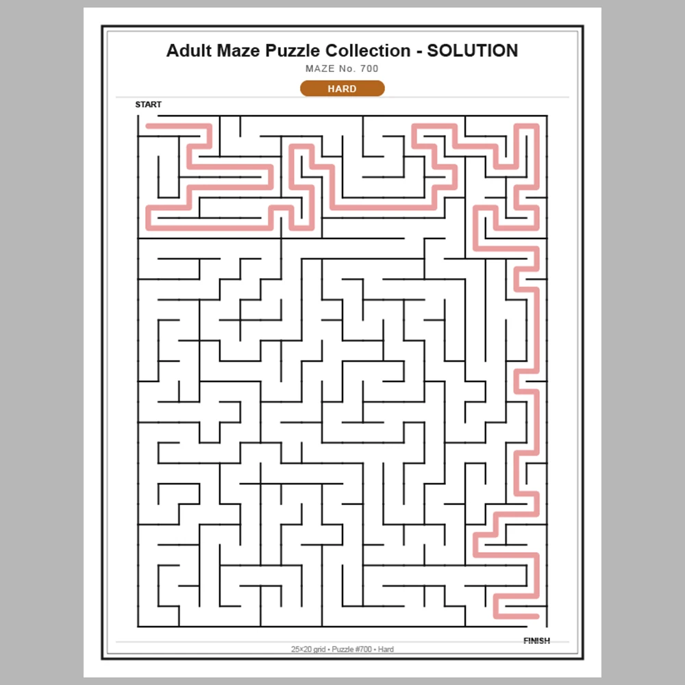 Maze Puzzle Hard 50 Pages of Puzzles – Vol. 15