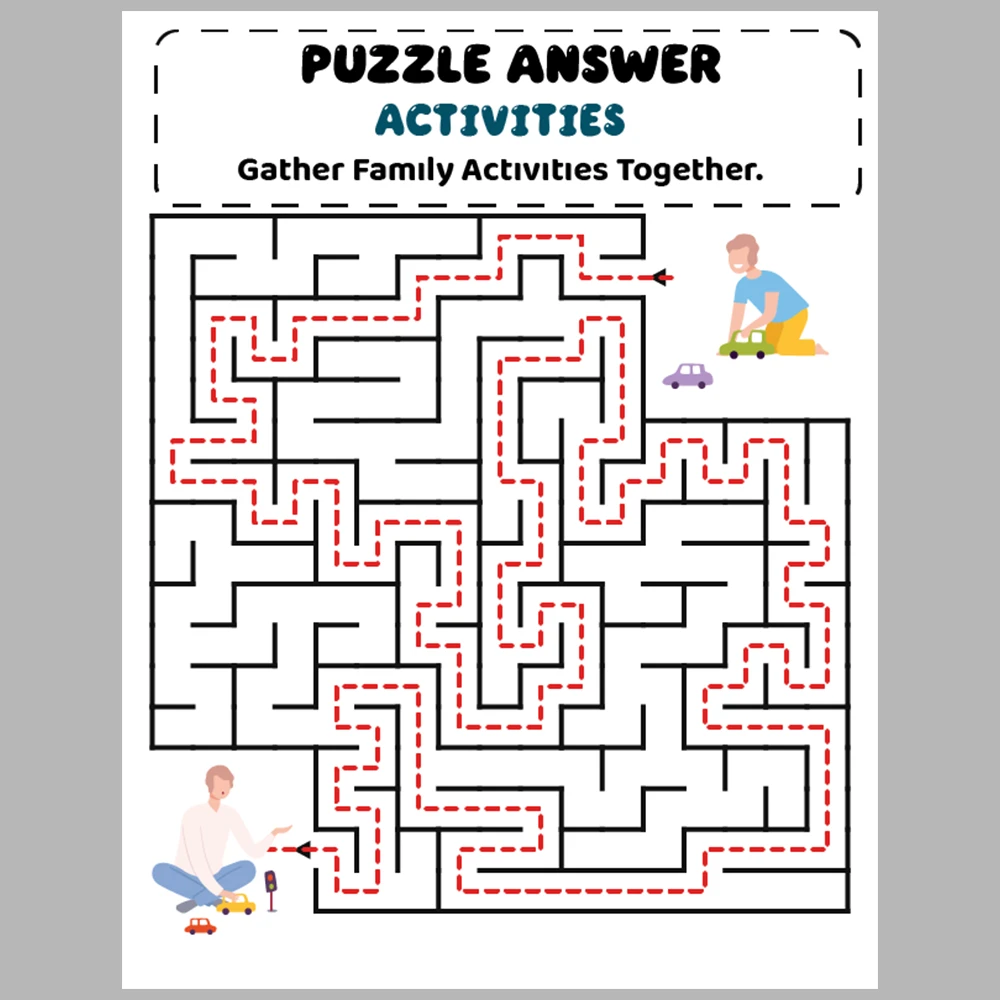 Activities Kids Maze Puzzle 10 Pages of Puzzles