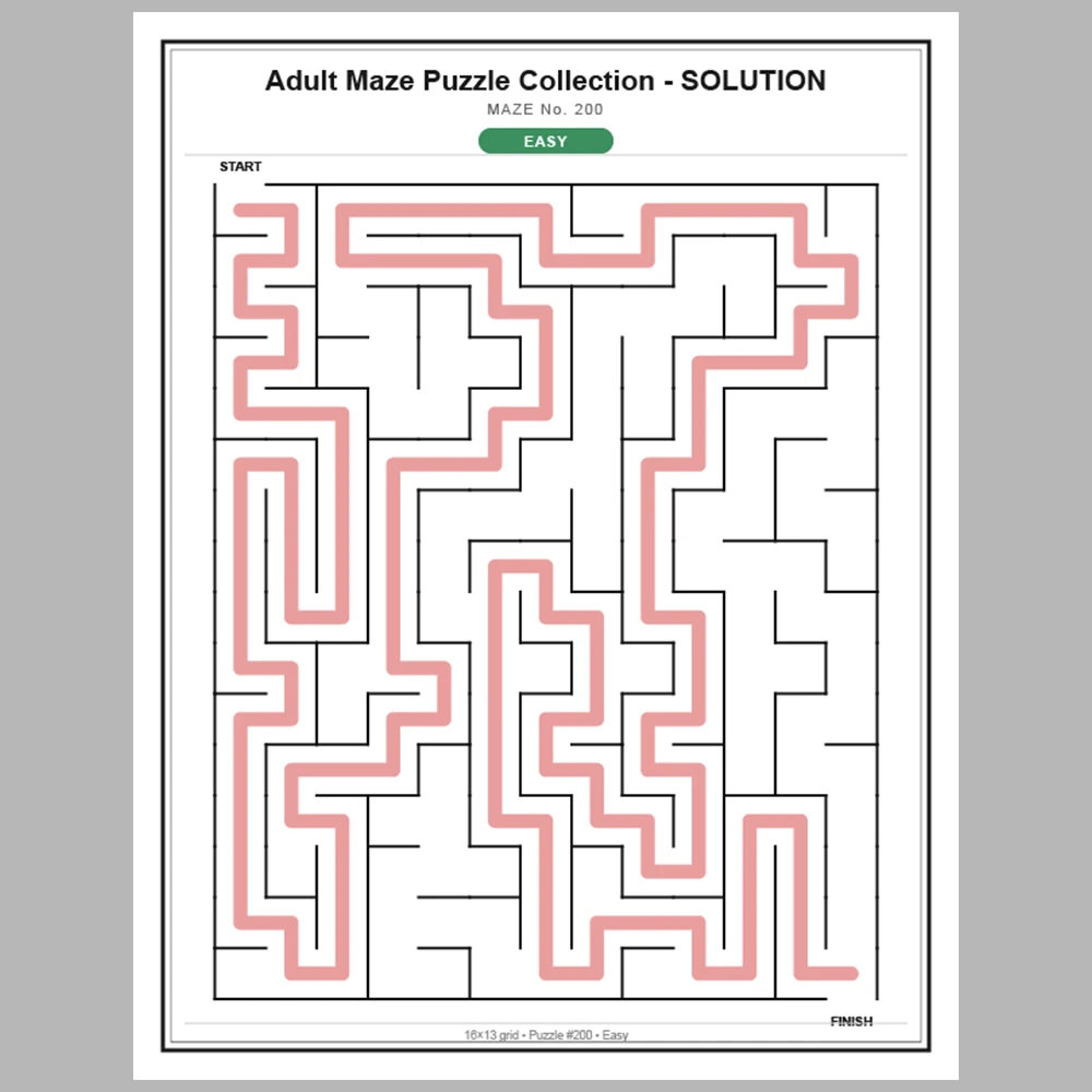 Maze Puzzle Easy 50 Pages of Puzzles – Vol. 5