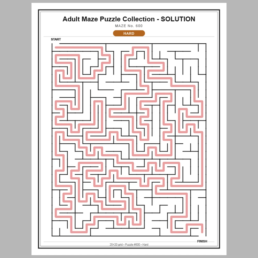 Maze Puzzle Hard 50 Pages of Puzzles – Vol. 13