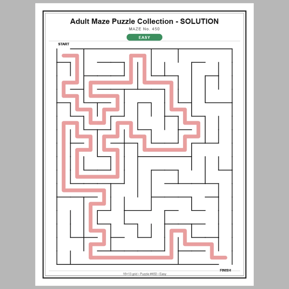 Maze Puzzle Easy 50 Pages of Puzzles – Vol. 10