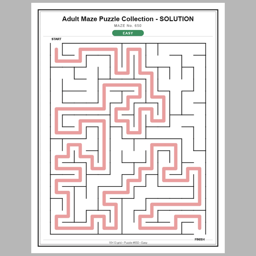 Maze Puzzle Easy 50 Pages of Puzzles – Vol. 14