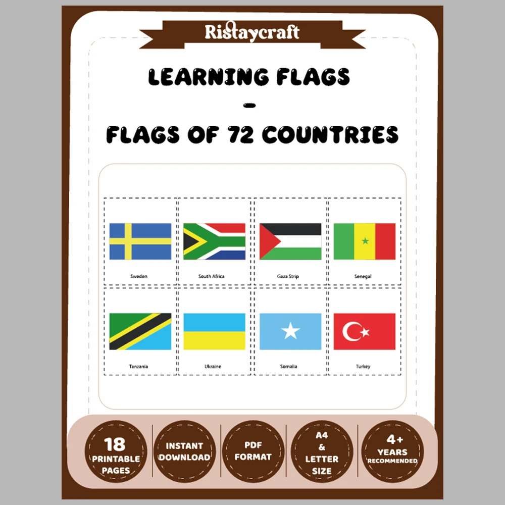 Learning Flags Flags of 72 Countries