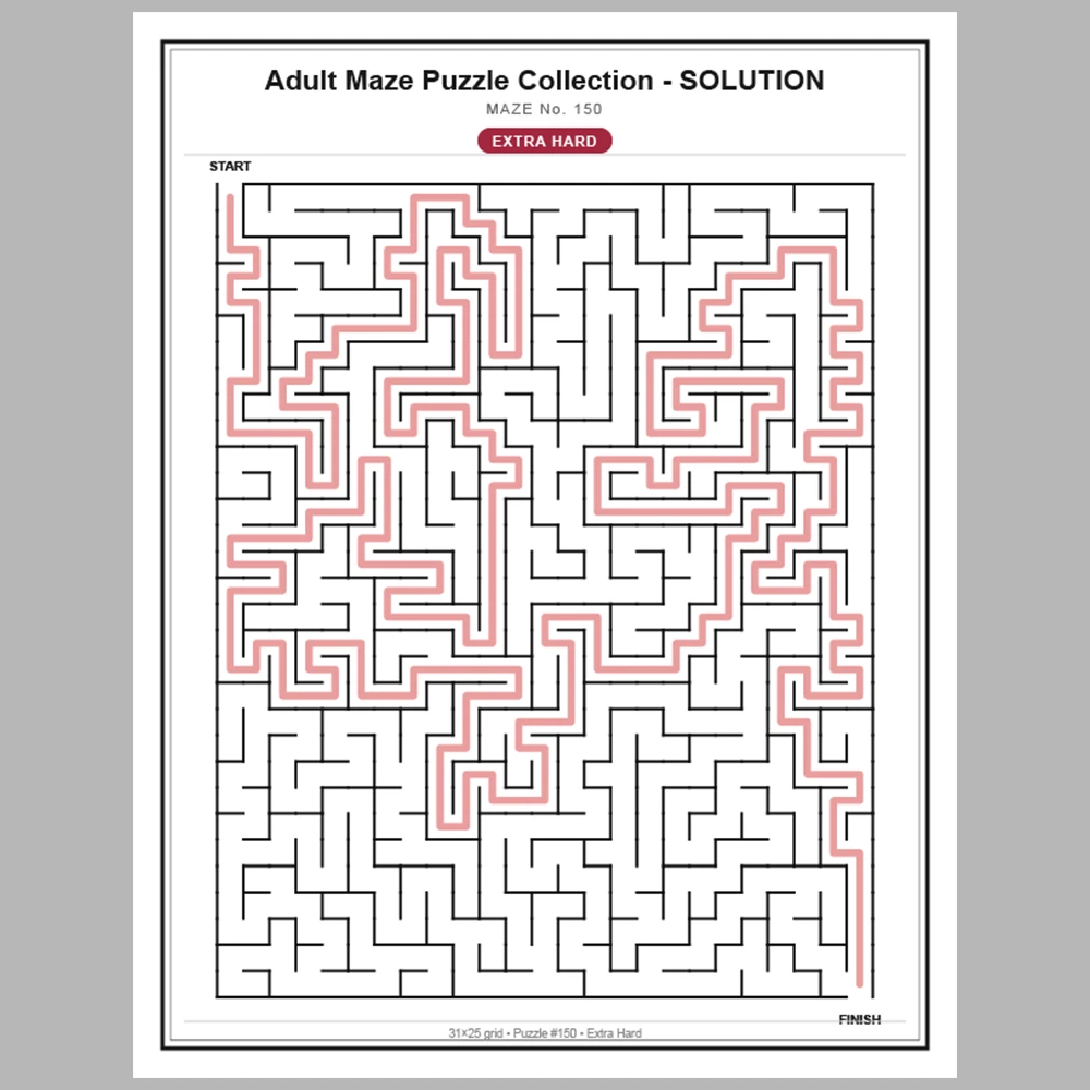 Maze Puzzle Extra Hard 50 Pages of Puzzles – Vol. 4