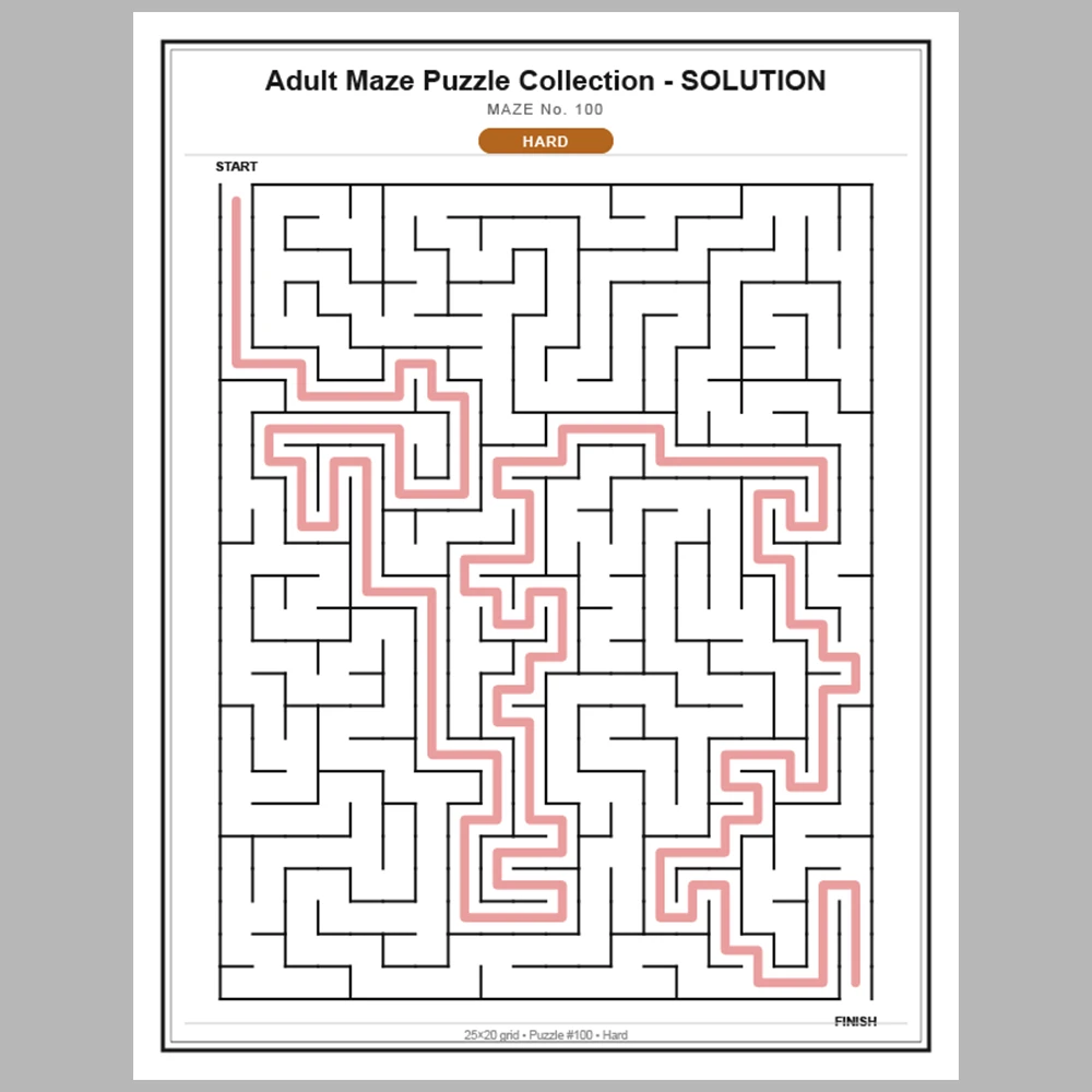 Maze Puzzle Hard 50 Pages of Puzzles – Vol. 3