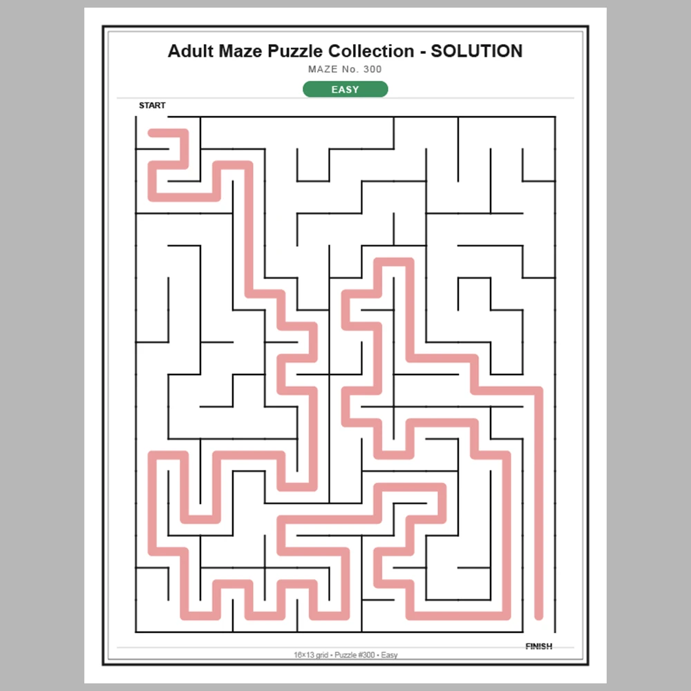 Maze Puzzle Easy 50 Pages of Puzzles – Vol. 7
