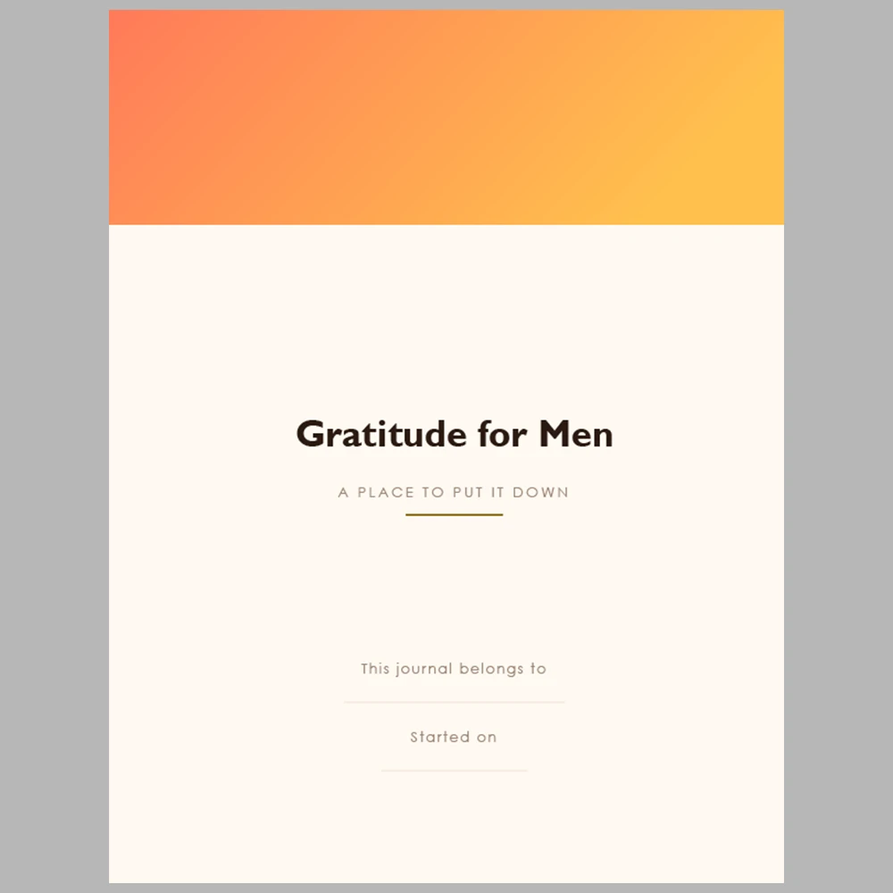 Gratituoe for Men